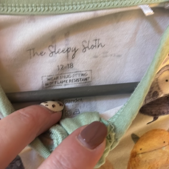 Sleepy sloth bambo pjs size 12-18 months - Picture 3 of 6